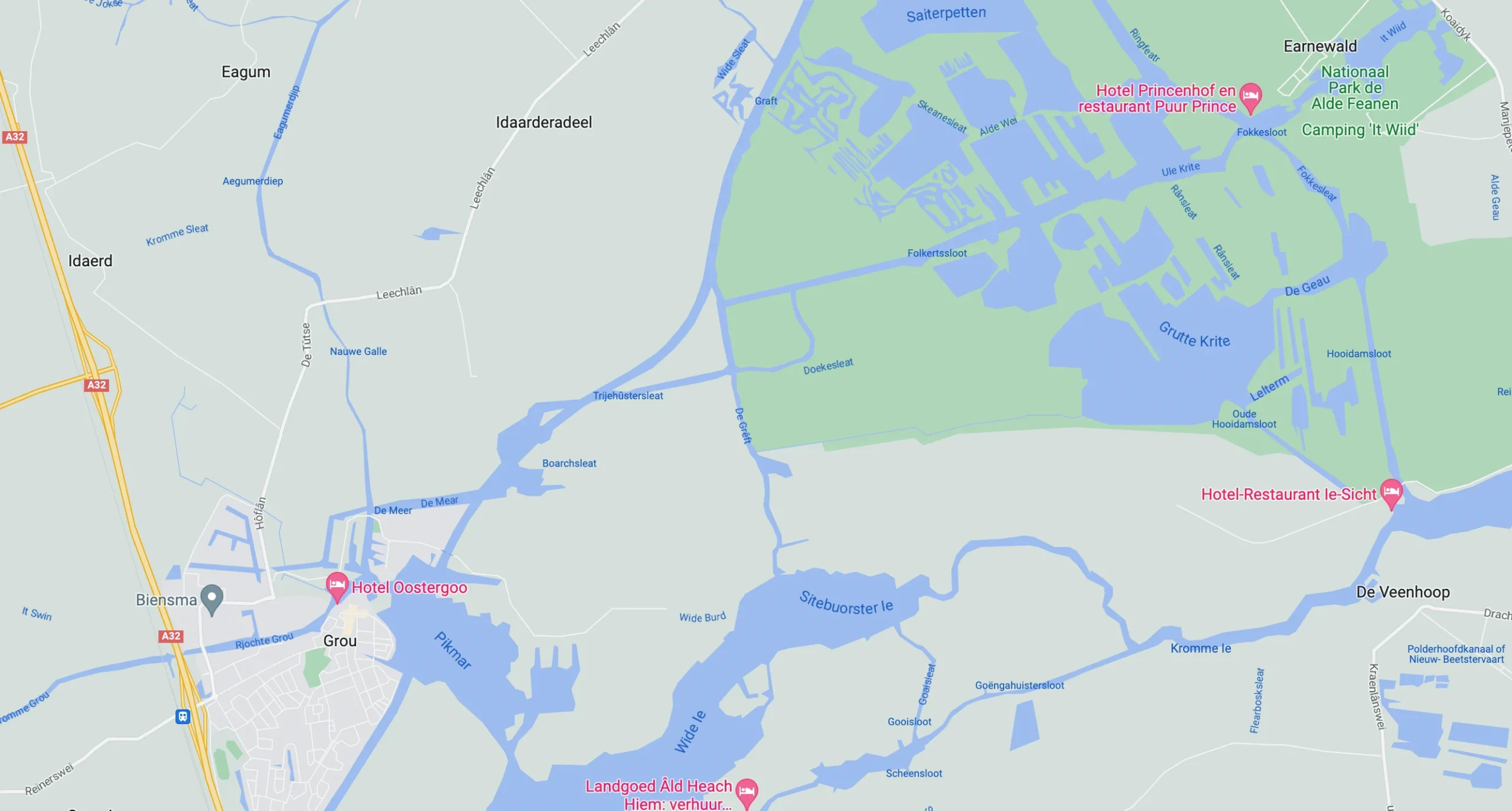 Vaarroute Alde Feanen