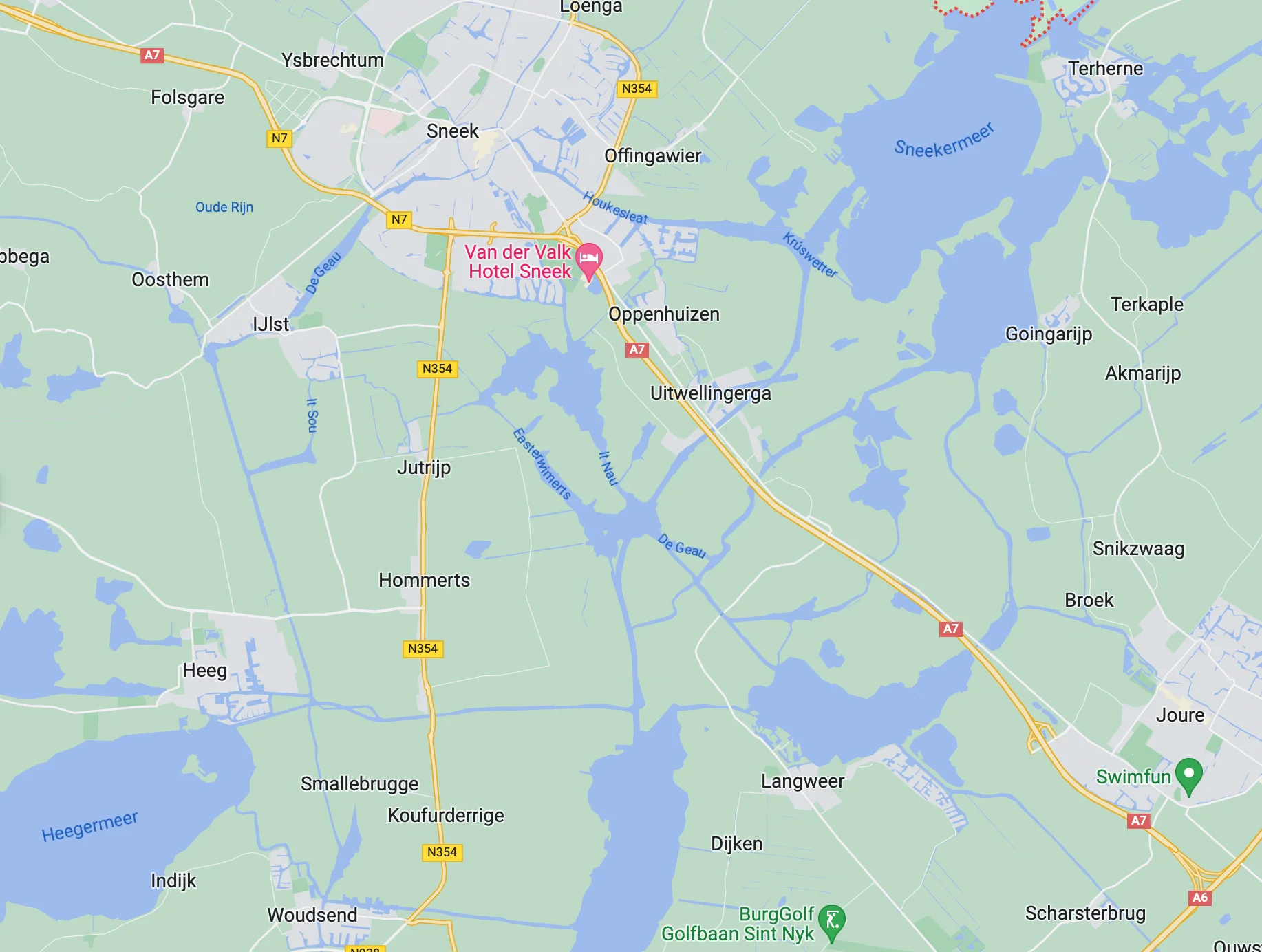 Vaarroutes Friesland Woudaaproute