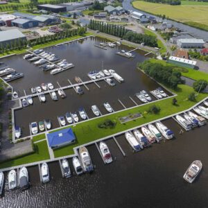 Jachthaven bovenaanzicht van haven