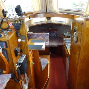 Jachtreparatie stuurzijde van boot